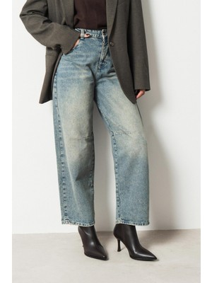 Nişantaşı Shoes Marma Kahve Mat Fermuar Detay Sivri Burun Kadın Topuklu Bot