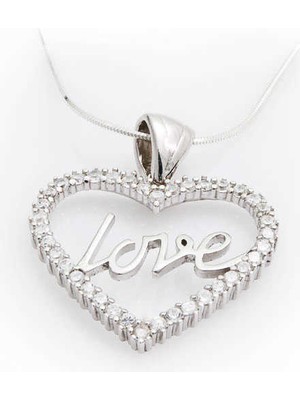 Noip 925 Ayar Gümüş Taşlı Love Kadın Gümüş Kolye PND47138031 (944)