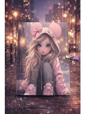 Angel Photography Angelphoto Kilitli Hatıra Defteri 80 Yaprak Renkli Konsept Defter Şık Tasarım