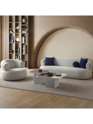 Eymense Roma Koltuk Takımı 3+1 Beyaz