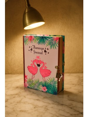 Angel Photography Angelphoto Flamingo Journal Kilitli Anı Defteri 80 Yaprak Renkli ve Şık Tasarım