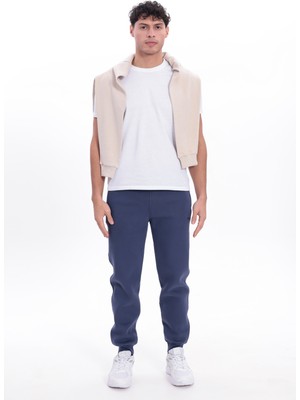 Rowinger 3 Iplik Kalın Dokulu Fermuarlı Cepli Ribana Paçalı Erkek Eşofman Altı