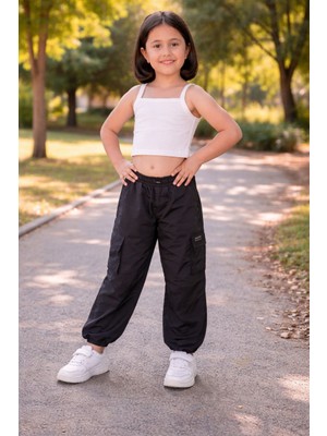 La’ciel Paris Crop Paraşüt Pantolon Takım