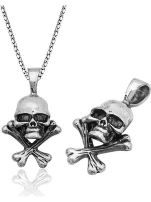 Noip 925 Ayar Gümüş Kuru Kafa Gümüş Kolye PT2610738 (944)