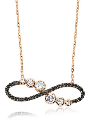 Noip 925 Ayar Gümüş Su Yolu Sonsuzluk Kadın Gümüş Kolye PT2610131 (944)