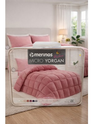 Merinos Microfiber Tek Kişilik Yorgan - Erguvan