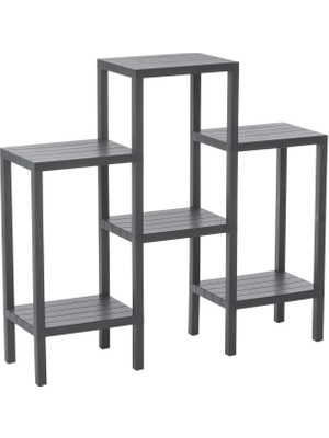 Shopwave 6 Raflı - Gri Modüler Ünite Plastik 108X100X29 cm (5047)