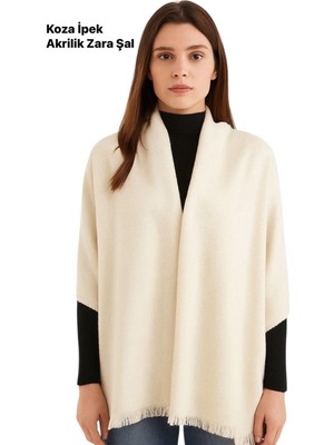 Bilmar Akrilik Desenli Zara Model Omuz Şalı 75 x 185 cm