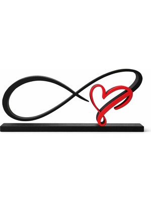 Yapı3D Infinity Sonsuzluk ve Kalp Dekoru | 3D Baskı Modern Masaüstü Süs | Ev & Ofis Dekorasyonu | Hediyelik Anlamlı Tasarım