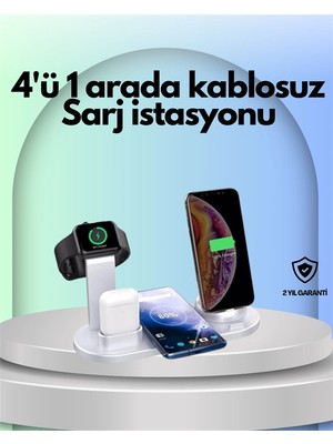 Shopwave Iphone, Apple Watch ve Airpods ile Uyumlu 4'ü 1 Arada Şarj Ünitesi – Tüm Apple Cihazl