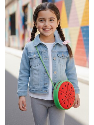 Mollycrush Karpuz Figürlü Peluş Çocuk Omuz Çantası | Eğlenceli Model Çantası.