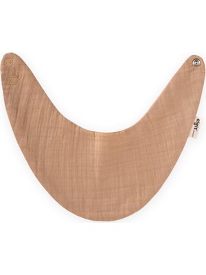 Cigit Üçgen Arkadan Bağlamalı Müslin Mama Önlüğü Camel