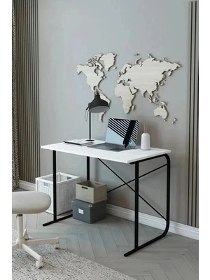 Dulgera Metal Ayaklı Çalışma & Laptop Masası 60×100 cm – Modern Ofis/çalışma Masası