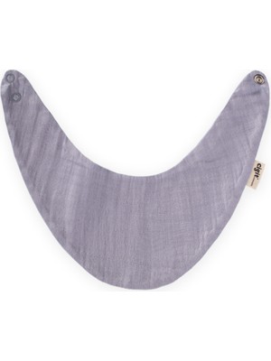 Cigit Üçgen Arkadan Bağlamalı Müslin Mama Önlüğü Mavi