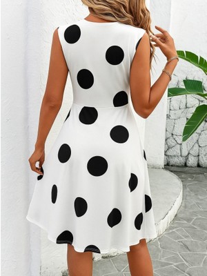 Serac Collection Kadın Sıfır Kollu Önden Çapraz Detaylı Leopar Desenli Süprem Elbise