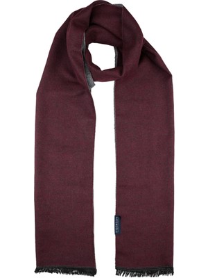 Hatemoğlu Bordo Çift Taraflı Atkı