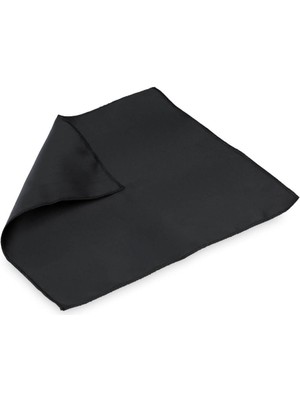 Hatemoğlu Siyah Klasik Saten Cep Mendili