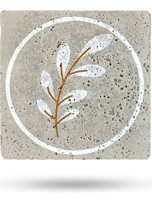 Begoloni Doğal Taş Nihale 15X15CM Çiçek Baskılı Tencere Altlığı