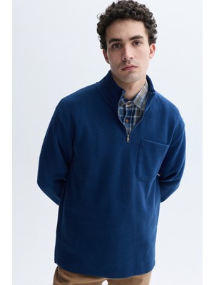 MUDO Melanjlı Dik Yaka Comfort Fıt Sweatshırt