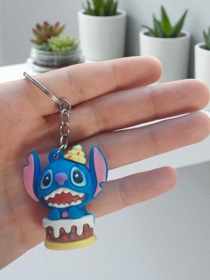 3D Silikon Stitch Anahtarlık–lilo & Stitch Figürü, Yumuşak Dayanıklı Malzeme,anahtarlık & Çanta Süsü