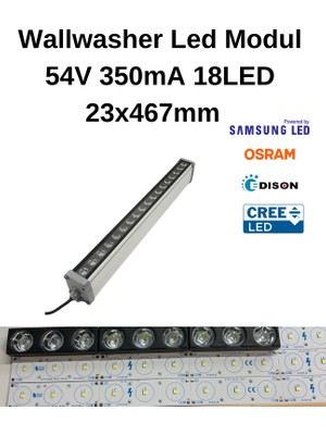 Lekoled Wallwasher LED Modul 54V 350MA 18LED   23X467MM