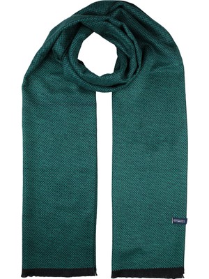 Hatemoğlu Yeşil - Lacivert Desenli Atkı