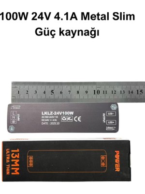 Lekoled 100W 24V 4,1A Metal Slim Güç kaynağı