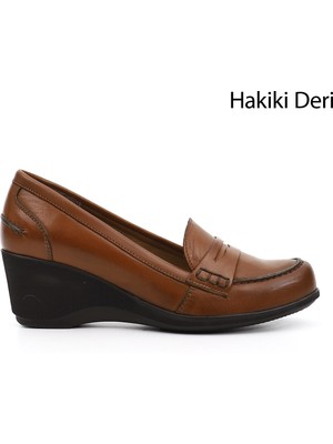 Gönderi(r) Kadın  GDZA134M0487 Dolgu Taban Hakiki Deri Loafer Ayakkabı