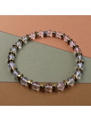 Kuvars Bileklik Gold Hematit