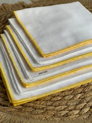 Nünü Anne, Bebek Ağız Mendili, 6'lı , %100 Pamuklu, Çift Katlı, 30X30 cm