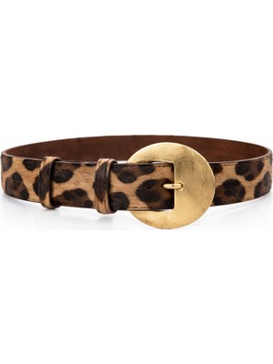 DAYMA Kadın Süet Kemer – Oval Antik Tokalı – 4,5 cm Genişlik