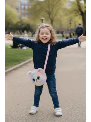 Mollycrush Peluş Panda Figürlü Çocuk Omuz Çantası | Ayarlanabilir Askılı