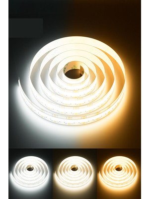 Lekoled Beyaz-Günışığı 2700- 6500K 24V 576 LED 8 mm IP20 20W/M (10W+10W) CRI90+DOUBLE Pcb Şerit LED Içmekan 3m Bant