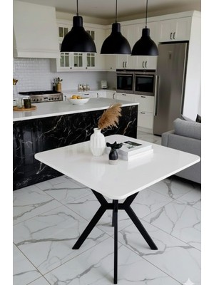 Can Vista Home 70×70 Kare Beyaz Portatif Masa Lak Panel
