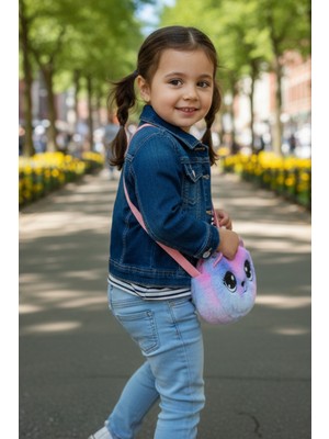 Mollycrush Peluş Kedi Desenli Çocuk Çantası | Renkli ve Şık Model