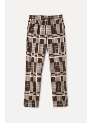 MUDO Yumuşak Dokulu Ekoseli Pijama Altı