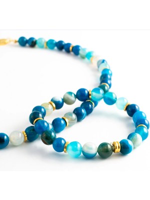 Nazar Mavi Akik Bileklik