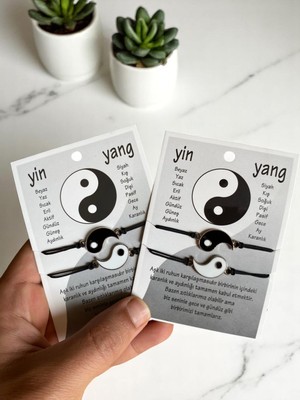 4'lü ( 2 Adet ) Ying Yang Hediyelik ,çift Bileklik ,sevgili Bilekliği , Arkadaşlık Bilekliği