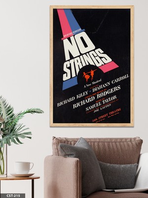 Evine Moda No Strings Tek Parça Ahşap Çerçeveli Tablo