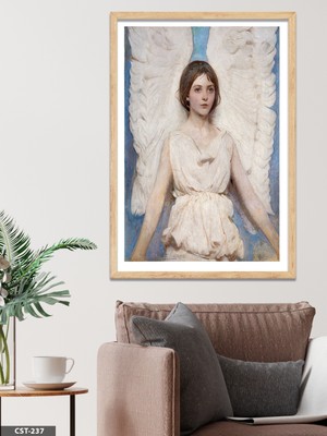 Evine Moda Angel Tek Parça Ahşap Çerçeveli Tablo