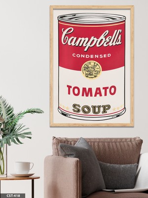 Evine Moda Tomato Soup Tek Parça Ahşap Çerçeveli Tablo