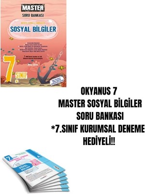 Karma Kitaplar Okyanus 7  Master Sosyal Bilgiler  Soru Bankası *7.sınıf Kurumsal Deneme  Hediyeli!!