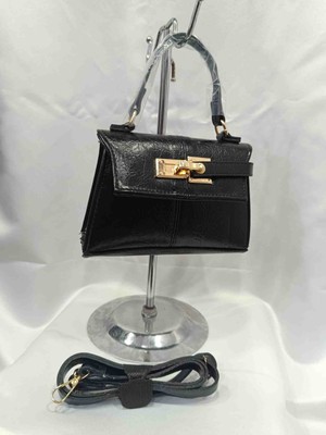 Zynp Kadın Rugan Gold Tokalı Mini El ve Omuz Çantası