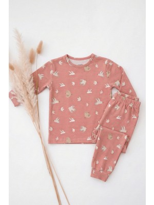 Cigit Desenli Mevsimlik Pijama Takım 1-7 Yaş K Pembe