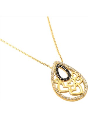 Altın Kalp ve Damla Model 8 Ayar Kolye A4076