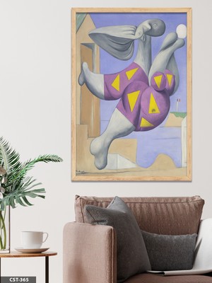 Evine Moda Pablo Picasso Bather Wıth Beach Ball Tek Parça Ahşap Çerçeveli Tablo