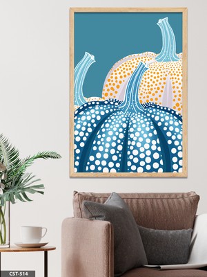 Evine Moda Yayoi Kusama Balkabağı Tek Parça Ahşap Çerçeveli Tablo