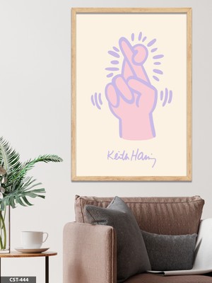 Evine Moda Keith Parmak Şıklatma Tek Parça Ahşap Çerçeveli Tablo