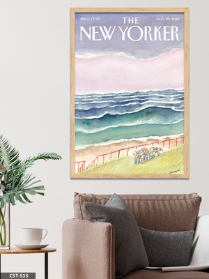 Evine Moda The New Yorker Poster Tek Parça Ahşap Çerçeveli Tablo