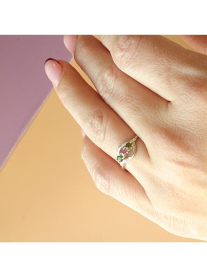 Turmalin Taşı Çelik Yüzük